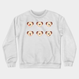 emoji dogs family Crewneck Sweatshirt